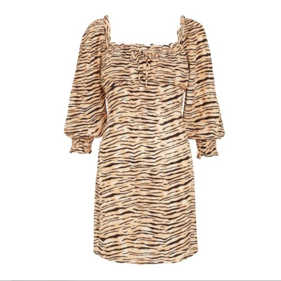Faithfull The Brand Animal Print Ira Mini Dress NWT - Picture 7 of 9